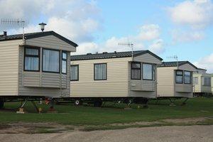 mobile homes in a park