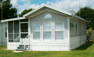 Single wide mobile home with windows